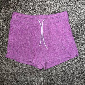 Athletic Works Shorts, Girl's Size Medium, Purple, Tie Waist, Drawstring